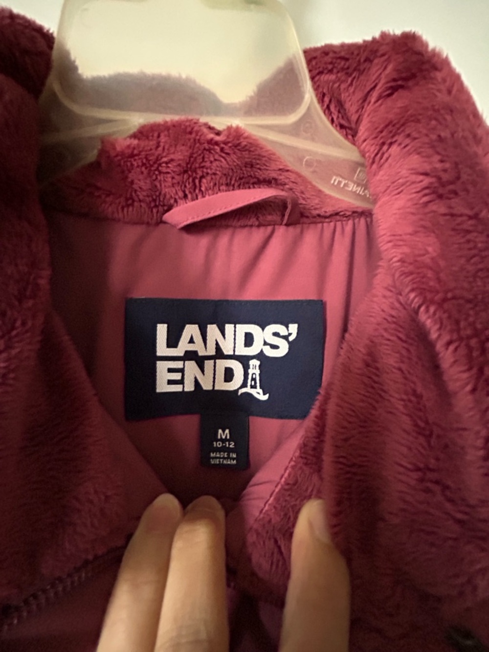 Lands’ End Hooded Winter Puffer Coat | Women’s Medium | Dusty Rose - Picture 4 of 6